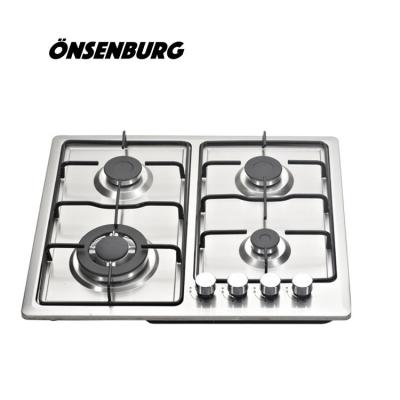 China National Hotel OEM 4 Burner Stainless Steel Built In Gas Hob For Kitchen for sale