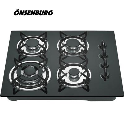 China New Design 4 Burner Stainless Steel Gas Hob / Hotel Gas Stove Kitchenware for sale