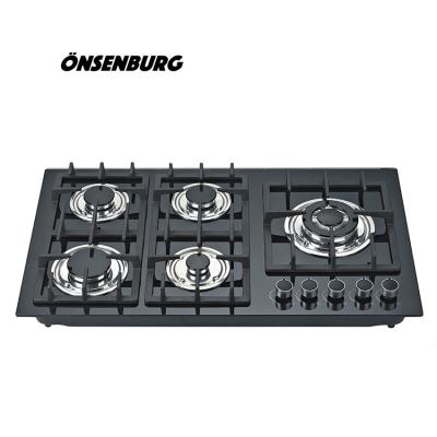 China Professional hotel manufacturer 5 sabaf burner gas hob for sale