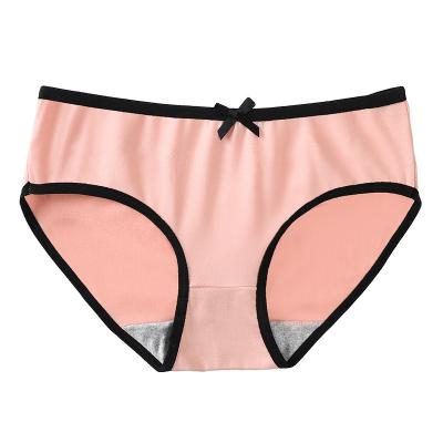 China Women's Breathable Cute Briefs Mid Rise Plus Size Polyester Fiber Underwear Soft Comfortable Breathable Women's Panties for sale