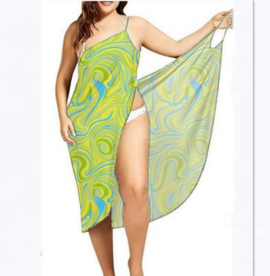 China 2022 Breathable Sexy Plus Size Bathing Casual Kaftan Boho Banho Beach Wear Women Cover Up Beach Dresses for sale