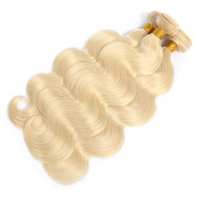 China Silky Straight Wave 10A Grade Virgin Russian Blonde Hair Wholesale 613 Virgin Hair Bundles Blonde Hair Extension for sale