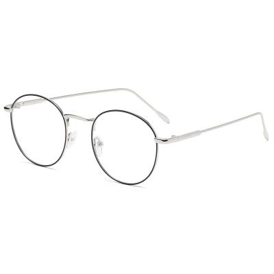 China Fashionable Optical Frame Round Shape Anti Frame Computer Glass Metal Blue Light Glasses for sale