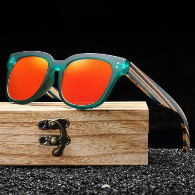 China 2021 100% protection stock logo UV400 vintage women new classic UV sunglasses wholesale wooden sunglasses for sale