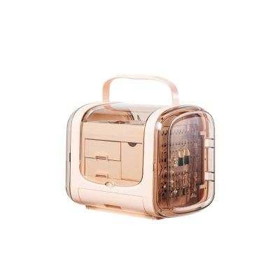 China Bedroom Viable Dressing Room High-grade Transparent Acrylic Jewelry Box Desktop Earrings Ring Necklace Watch Storage Box Jewelry Box for sale