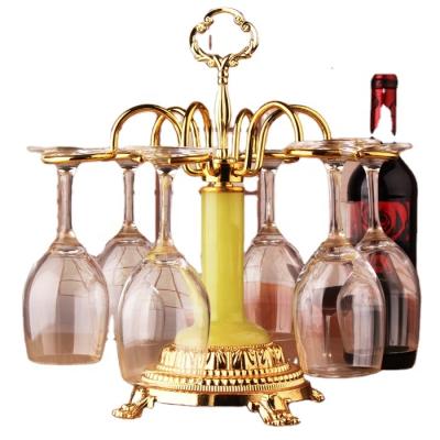 China Creative metal minimalist European style simple craft rack decoration restaurant hotel restaurant wine glass rack for sale