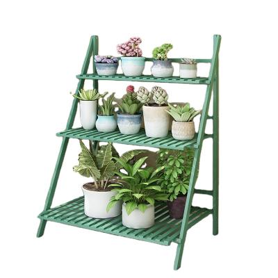 China Small Space Plant Display Outdoor Floor-to-Ceiling Sustainable Multi-Layer Living Room Balcony Balcony Stand Flower Stand Bamboo Stand for sale