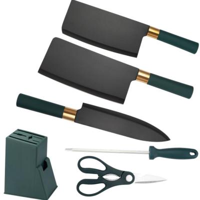 China Sustainable Chef's Six-Piece Set Of Meat Sliced ​​Sharp With Basic Stainless Steel Household Kitchen Knives for sale