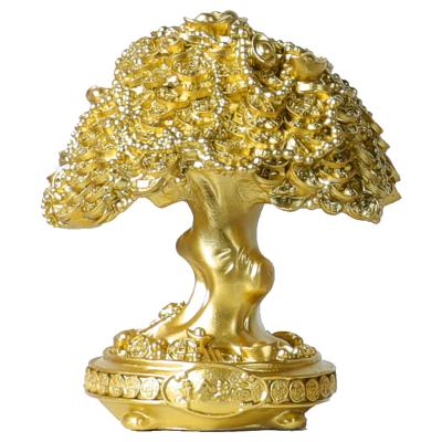 China Porch Minimalist European Style Store Living Room Ornaments Resin Tree Fortune Office Desktop Decorations for sale