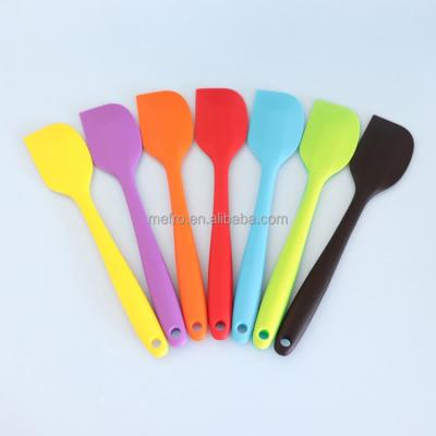 China Durable Durable Utensils Solid Stainless Steel Scrapers Silicone Rubber Heat Resistant Non-Stick Spatula for Cooking Baking and Mixing for sale