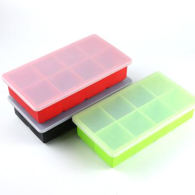 China Large Viable Giant Silicone Mold Making 8 Inch Silicone Maker Molds 2 Set Mini Silicone Ice Cube Trays Ice Stick Tray for sale