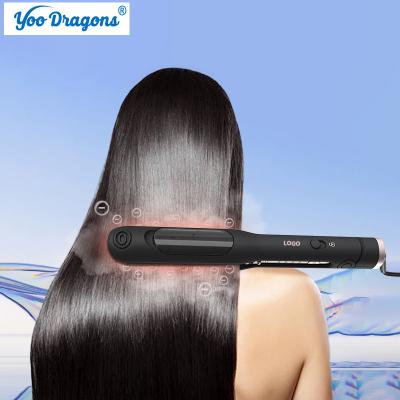 China Household Multi-Function Flat Iron Titanium Hair Straightener For Dual Wet And Dry Ptc Hair Straightener for sale