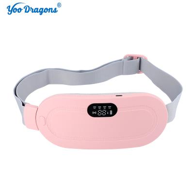 China Fast Heating KKS Menstrual Heating Pad Smart Warm Palace Belt Electric Period Cramp Massager Vibrating Heating Waist Belt for sale