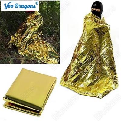 China Emergency blanket Rayseeda collapsible Emergency blanket 210cm * 130cm silver/gold emergency survival shelter camping thermal blanket for sale