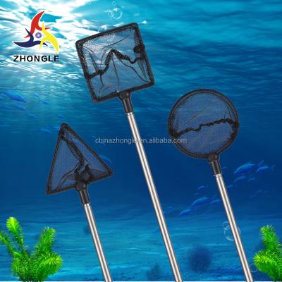 China Small Telescopic Nylon Monofilament Fish Net With 304 Stainless Steel Handle for sale