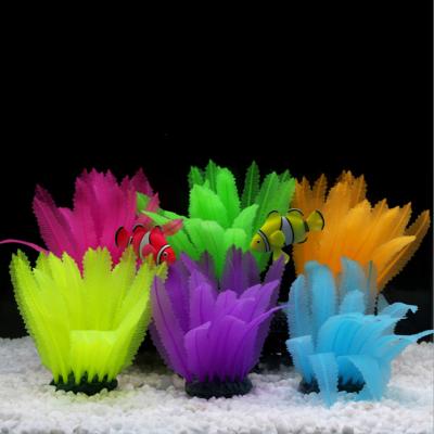 China Artificial Viable Grass Aquarium Ornament Grass Silicone Water Seaweed Lawn Landscape Decoration for sale