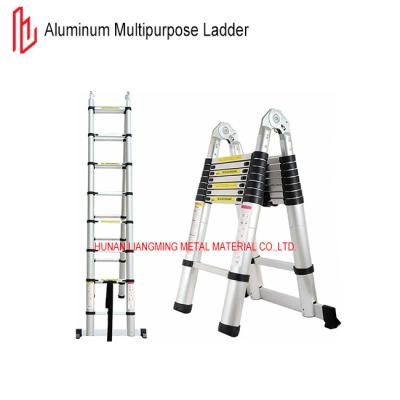 China 6063 Aluminium Multifunctionele ladder 30 cm Stap afstand 150 kg Maximale laadcapaciteit Te koop