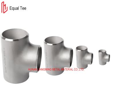 China Butt Welded Seamless Pipe Fittings Stainless / Carbon Steel Equal Tee Straight Cross for sale