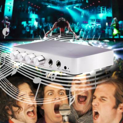 China GymSong 4K Mini Karaoke Sound Mixer HD Microphone Dual Input Professional Volume KTV Room Audio Mixer HD-M200 for sale