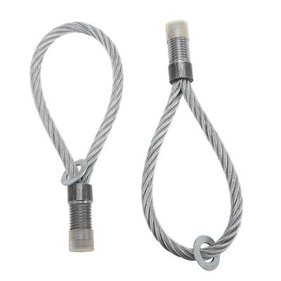 China Construction Safe Steel Cable Precast Concrete Units Accessories Holding Lifting Rope Loop With Plug for sale