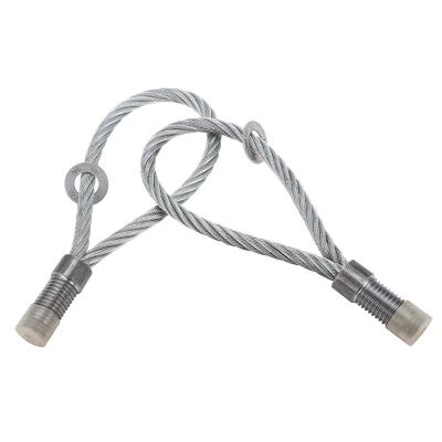 China Construction Coilover Swivel Cable Rope Loop Hoist Sling With Metric Thread for sale