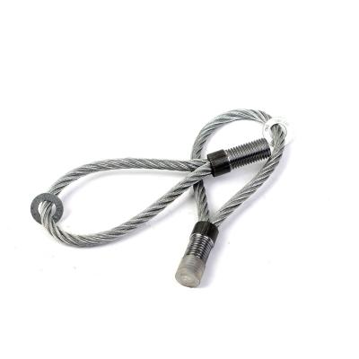 China Construction Safe Precast Concrete Accessories Threaded Lifting Device Wire Rope Lifting Loops For Threaded Anchor for sale