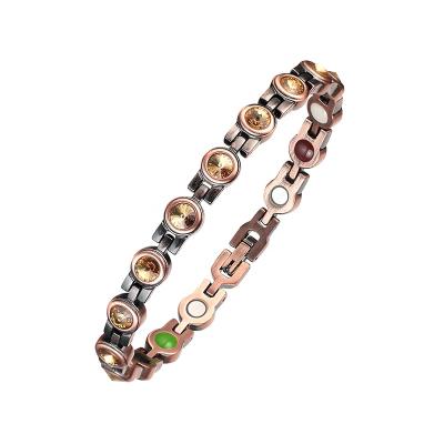 China Xinyashang CLASSIC wholesale crystal pure health magnetic copper bracelet for sale