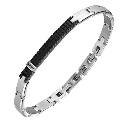 China Wholesale FASHIONABLE Black Plated Personalized Link Bracelet Men Stainless Steel Bracelet for sale