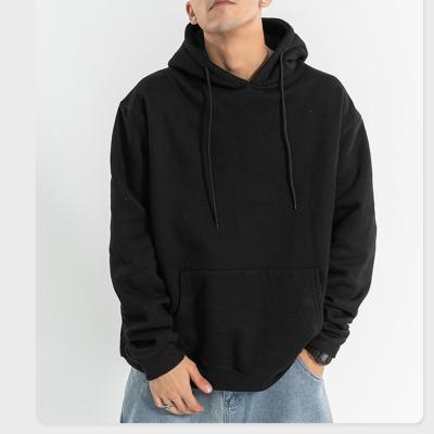 China Sporty Black Men's Fashion Anti-pilling Sweaters Hoodie Men's Hoodie No String No Hoodie Fashionable Men for sale