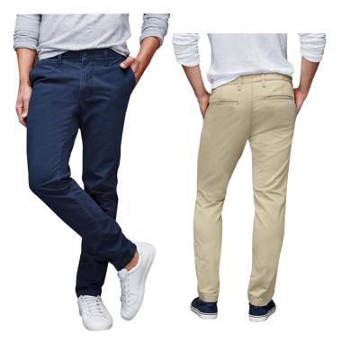 China Manufacturer 100% Cotton Men's Chinos Anti-Wrinkle Mens Khaki Chinos Pants Mens Slim Chinos for sale