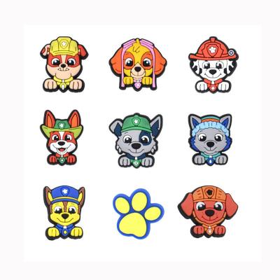 China Wholesale 2022 Cute Children's Cartoon Shoe Charms New Bulk Decorative PVC Dog Hobble Charm for sale