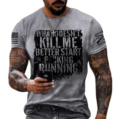 China Anti-pilling Good Quality And Durable Polyester Mens Slim Casual Hip Hop T-Shirts for sale