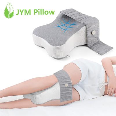 China Therapy Cutout Memory Foam Leg Spacer Cushion Knee Rest Orthopedic Large Wedge Leg Pillow For Side Sleepers for sale