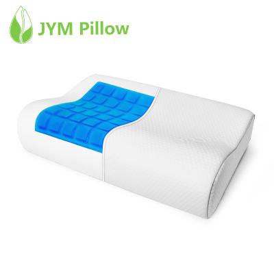 China Ergonomic Therapy Gel Pad Memory Foam Sleep Pillow Neck Cutout Cooling Cervical Orthopedic Pillow for sale