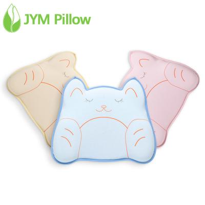 China Anti Memory Product Baby Cotton Anti Head Pillow Removable Washable Pure Foam Flat Head Newborn Baby Pillow for sale