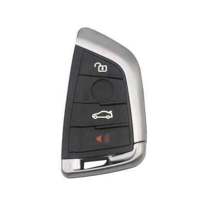 China +Metal Plastic 4 Button Car Remote Smart Key Shell Fob Cover Blank Case For BMW 1 2 7 Series X1 X5 X6 X5M X6M for sale