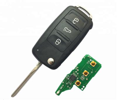 China Flip Folding Car Remote Key Fob For Volkswagen Tiguan Golf Passat Polo Jetta Beetle Hella 434Mhz Id48 Chip 5K0837202AD Chip Car Key VW 202AD for sale