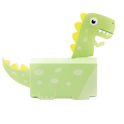 China Recyclable Green blue Dinosaur cookie box Dinosaur candy box Boy Happy Birthday Party decorations paper wrap for sale