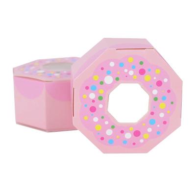 China Recycled Materials Doughnuts DIY hexagonal candy chocolate gift box sweet theme party Wedding birthday baby shower gift home decoration supplies for sale