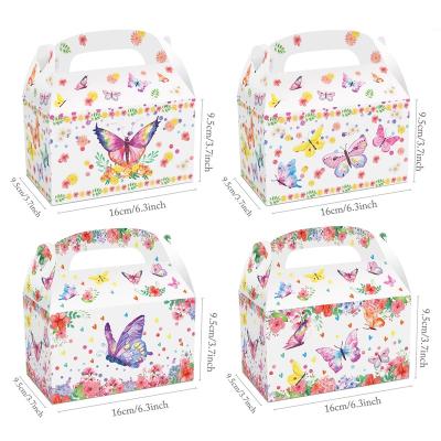 China Recycled Materials Butterfly gift box Children's Birthday Baby shower party decoration DIY candy box bag portable carton for sale