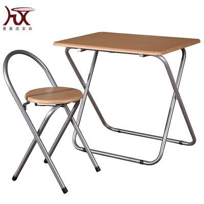 China Easy clean set of folding chair and metal steel table for sale