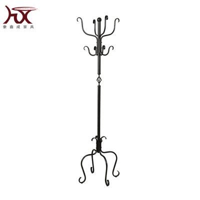 China Modern 4 Tier Metal Coat Racks , Free Standing Coat Hanger Hat Rack Hooks for sale