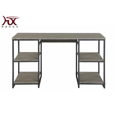 China Modern suitable for study and work in the modern bedroom or living room metal and wood computer desk for sale