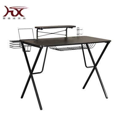 China Modern Steel / Metal Table / Desk Sets With CD Shelf And Rack for sale