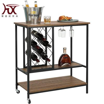 China Modern 3-Tier Bar Cabinet For Home Wine Rack for sale