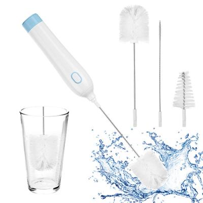 China Viable High Level Electric Baby Milk Bottle Nipple Cups Cleaner with Hands Free Nylon Bristle Brush for Water Bottle Cleaning for sale