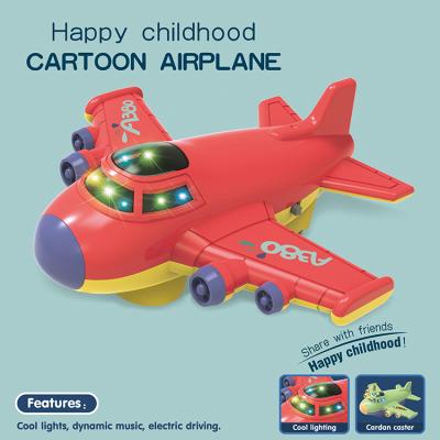 China Light Music Airplane Tank Toy Boy Toy Gift Simulation Plastic Universal Model for sale