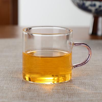 China Sustainable High Borosilicate Glass Mug Handmade Clear Glass Tea Mugs For Coffee Water for sale