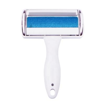 China Sustainable Two-Way One Hand Operate Self-Cleaning Reusable Fiber Hair Remover Brush Comb Roller For Dogs And Cats for sale