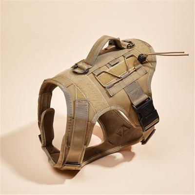 China 2022 Pet Supplies Personalized Custom Dog Harness Eco-Friendly Heavy Duty Adjustable Military Tactical Harness for sale